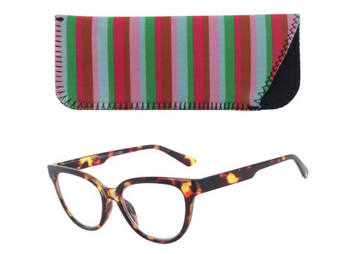Visage Ladies Reading Glasses with Case - Tortoise, 1.5