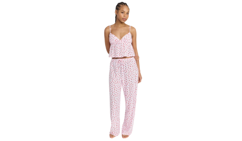 light pink Eyelet Cami and Wide-Leg Pants PJ Set