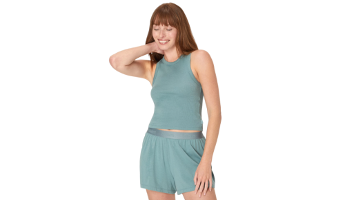 sage green Hanes SuperSoft PJ Set