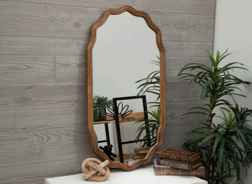 Wavy Wood Wall Mirror