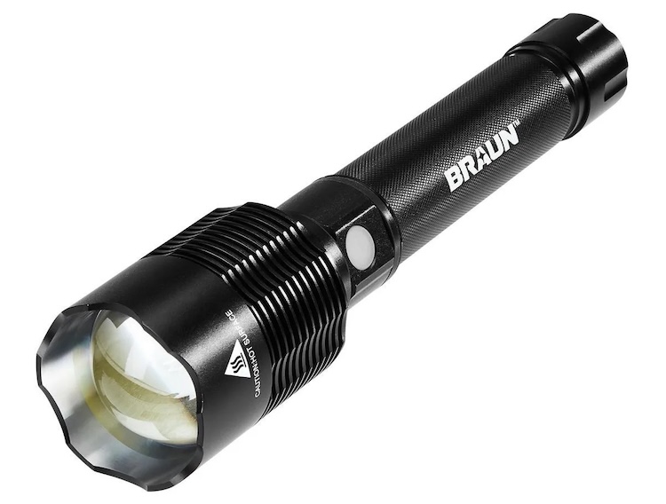 Braun Rechargeable Waterproof Flashlight