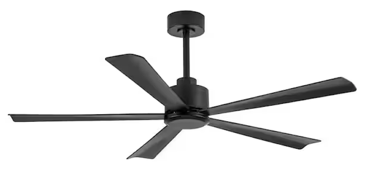 Breezary Melony 52 in. 6-Speed Indoor Black Ceiling Fans