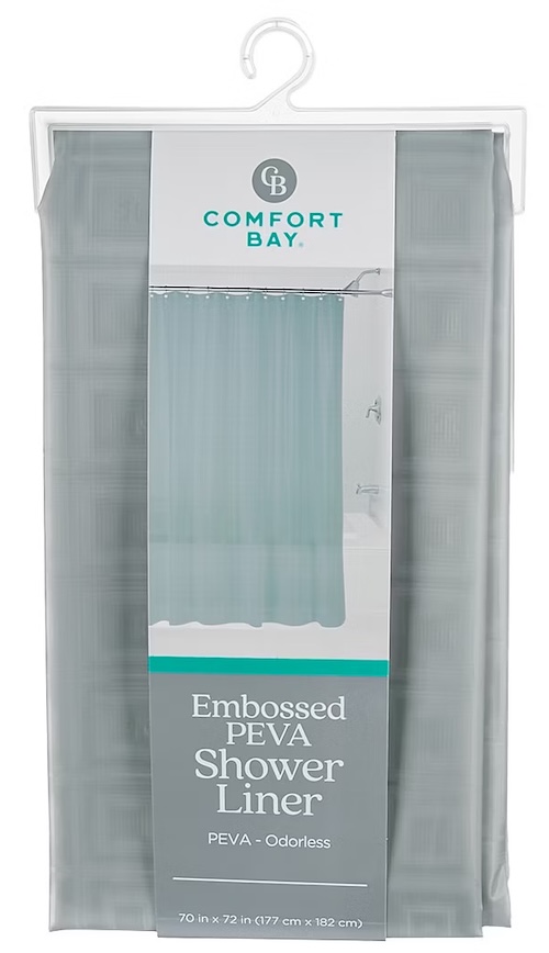 Comfort Bay Embossed PEVA Shower Liner