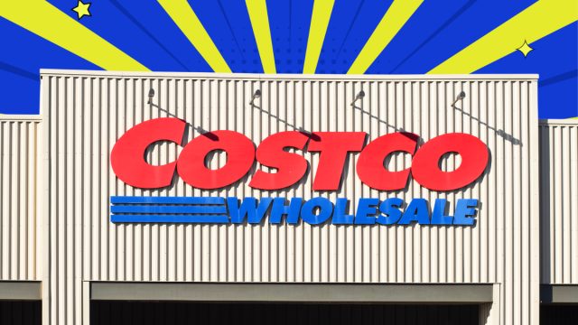 Costco store with a blue and yellow background