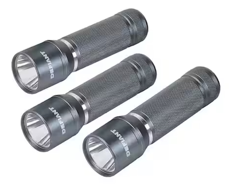 Defiant Aluminum Flashlight (3-Pack)