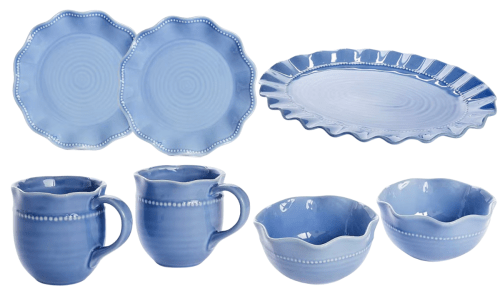 light blue dishes