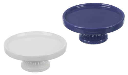 blue or white cake stands