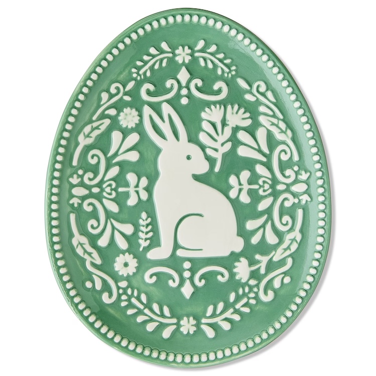 Dolomite Oval Bunny Plate