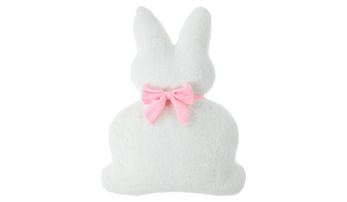 white bunny pillow
