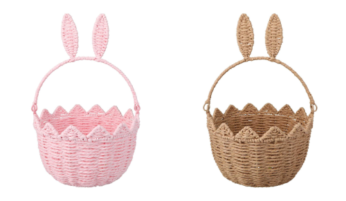 rattan Easter bunny ear baskets