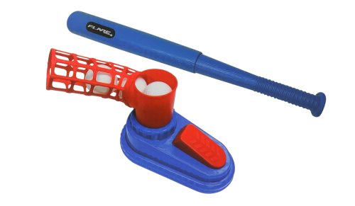 plastic baseball launcher and bat