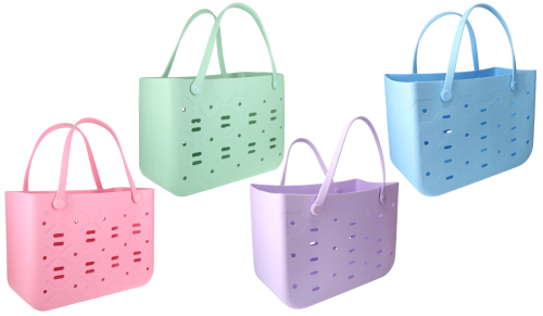 pastel silicone tote bags