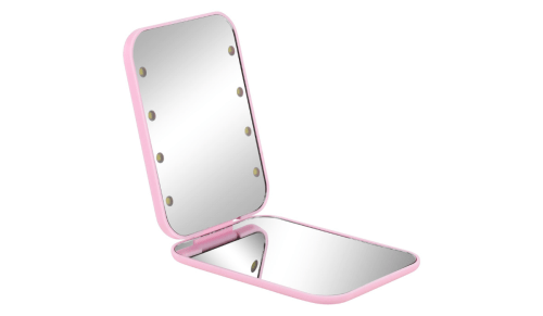 pink travel mirror