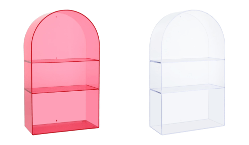 plastic arched shelves