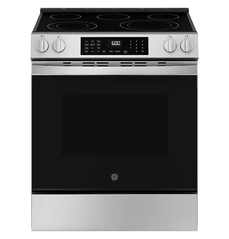 GE - 5.3 Cu. Ft. Slide-In Electric Convection Range