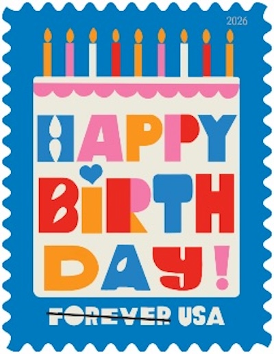 Happy Birthday stamp