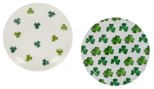 St. Patrick's Day shamrock plates