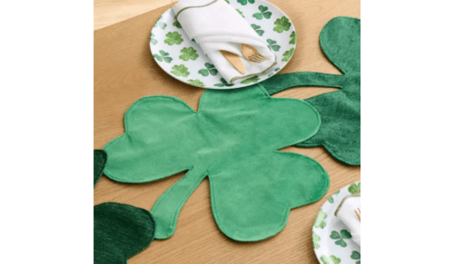 St. Patrick's Day shamrock table runner