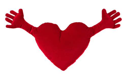 heart hug pillow