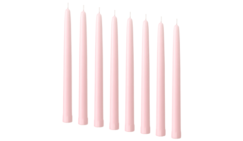 pink taper candles