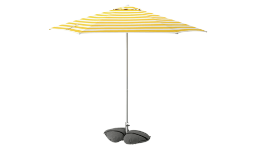 yellow striped umbrella