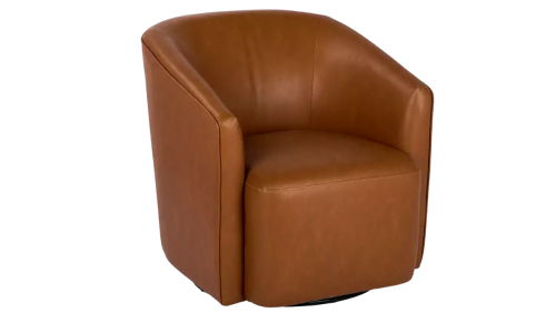 brown leather swivel chair