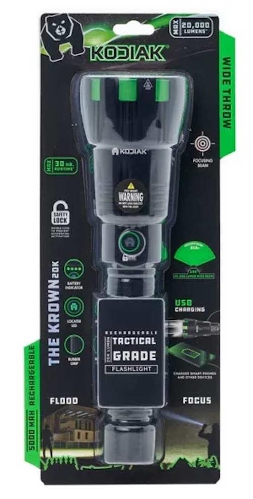 Kodiak Krown Rch 20K Lumen Tactical Flashlight