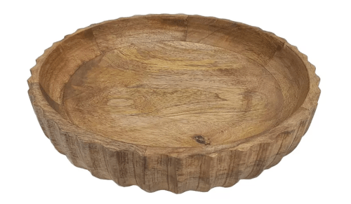 round wood tray