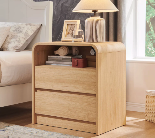 light wood nightstand