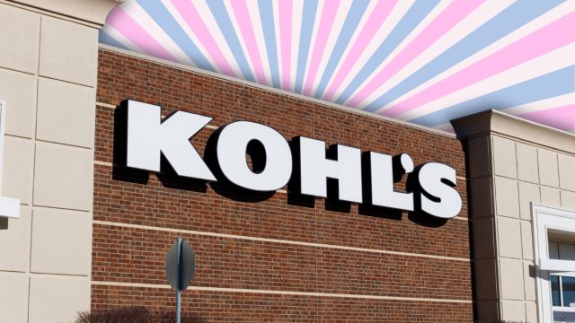 Kohls store pastel pink blue background