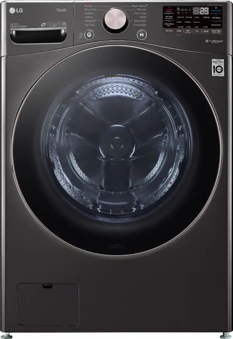 LG - 4.5 Cu. Ft. High-Efficiency Stackable Smart Front Load Washer