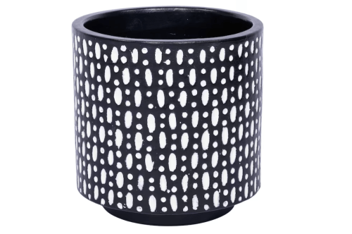 black and white planter
