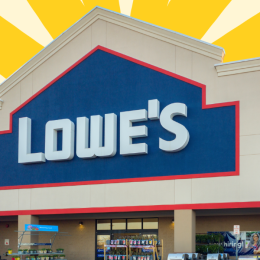 Lowe's store with a yellow background
