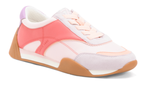 pink and cream sneakers