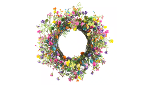 colorful Easter wreath