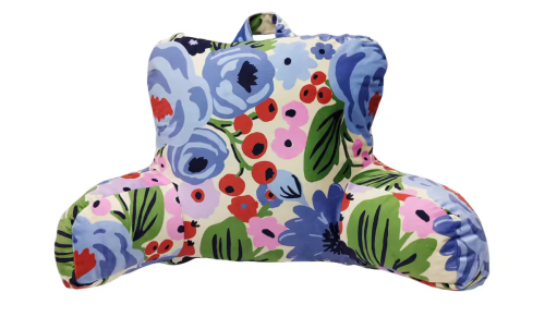 floral reading pillow