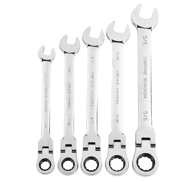 Pittsburgh 5-Piece Ratcheting Combination Wrench Set