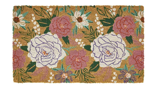 floral door mat
