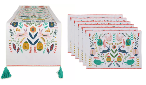 Easter table runner and placemats