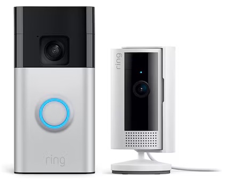 Ring Essential Security Set with Battery Doorbell Plus and Indoor Cam