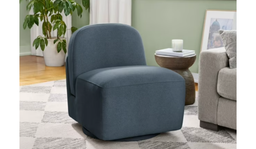 blue swivel chair