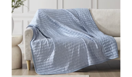 blue throw blanket