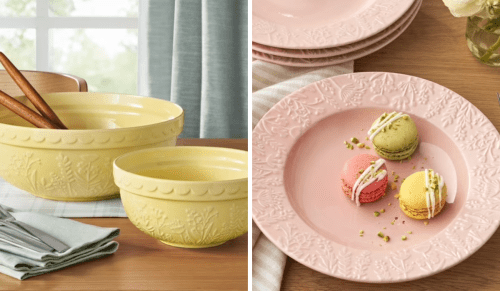 pastel plates and bowls