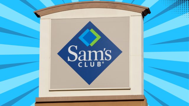 Sam's Club store with a light blue background