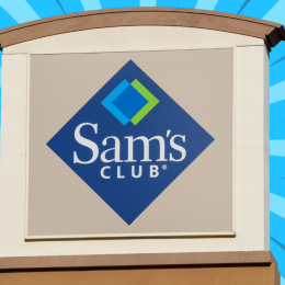 Sam's Club store with a light blue background