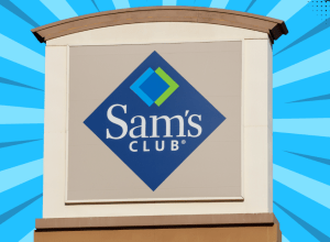 Sam's Club store with a light blue background