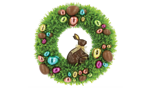 chocolate Easter bunny wreath