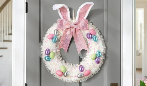 tinsel Easter wreath