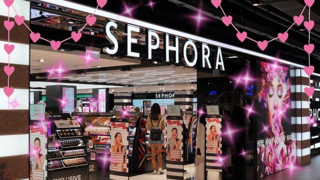 Sephora pink hearts sparkles