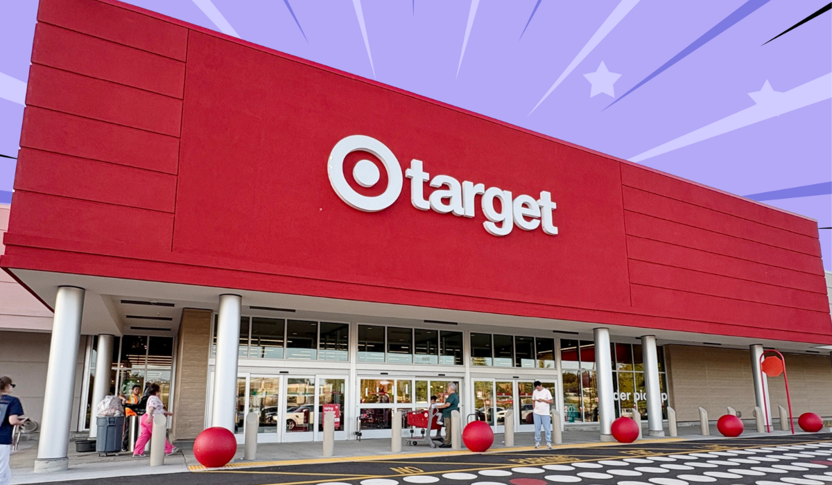 Target store with light purple background